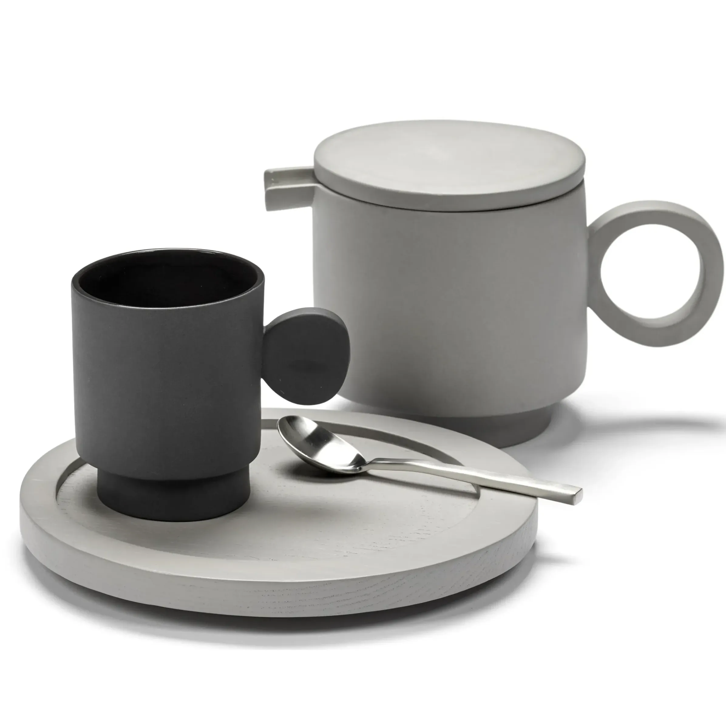 Theiere Inner Circle Ceramique Gris / 95 Cl - Gres - Valerie Objects