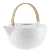 Theiere Legio Nova Ceramique Blanc Bois Naturel / 1,2 L - Porcelaine Et Bois - Eva Trio