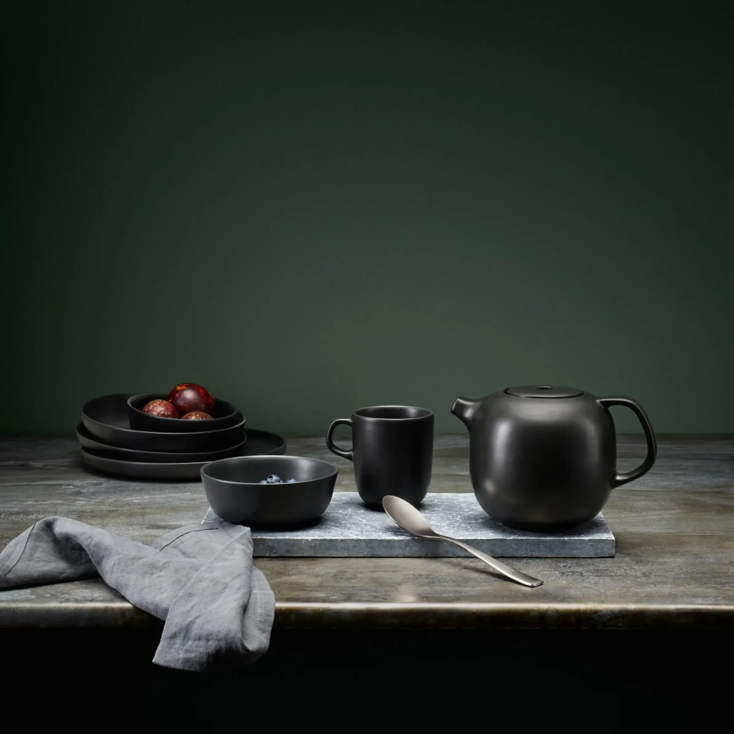 Theiere Nordic Kitchen Ceramique Noir / 1 L - Gres - Eva Solo