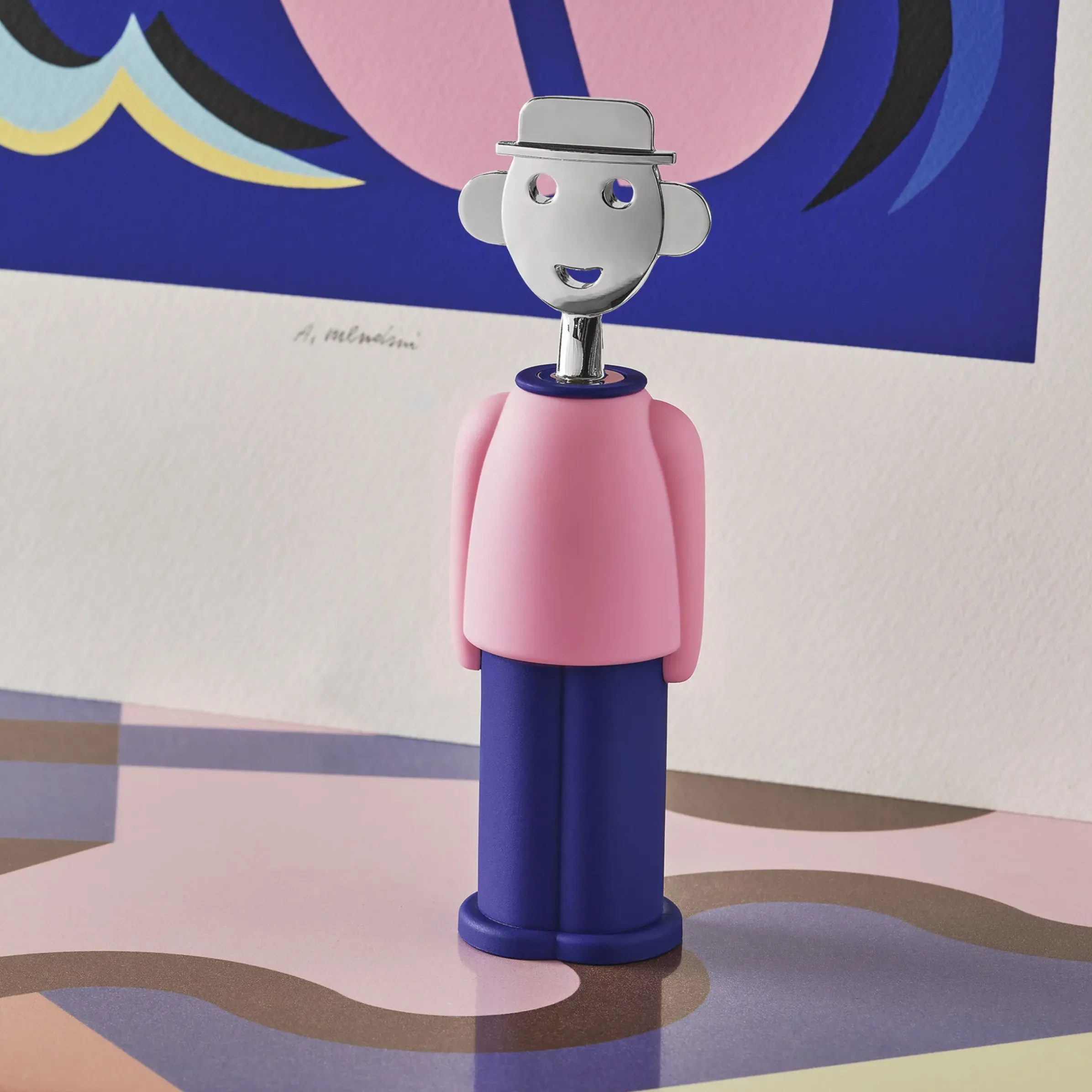 Tire-Bouchon Alessandro M. Plastique Bleu Rose / Colour Tales - Alessi
