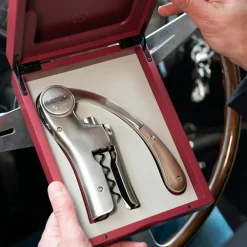 Tire-Bouchon Oeno Motion Tresor Metal Bois Rouge / Coffret En Bois - L'Atelier Du Vin
