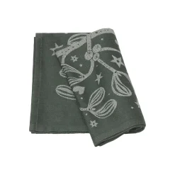 Torchon Mistletoe Tissu Vert / Coton Organique - 50 X 70 Cm - Ferm Living