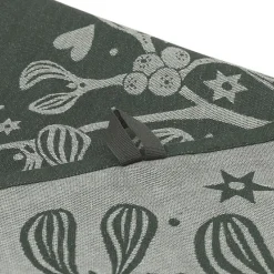 Torchon Mistletoe Tissu Vert / Coton Organique - 50 X 70 Cm - Ferm Living