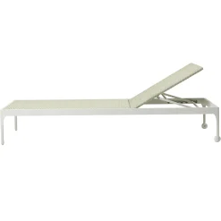 Transat Inclinable A Roulettes Infinity Resine Tressee Blanc / Sans Matelas - Ethimo