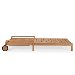 Transat Inclinable A Roulettes Jack Bois Naturel Bois - Ethnicraft