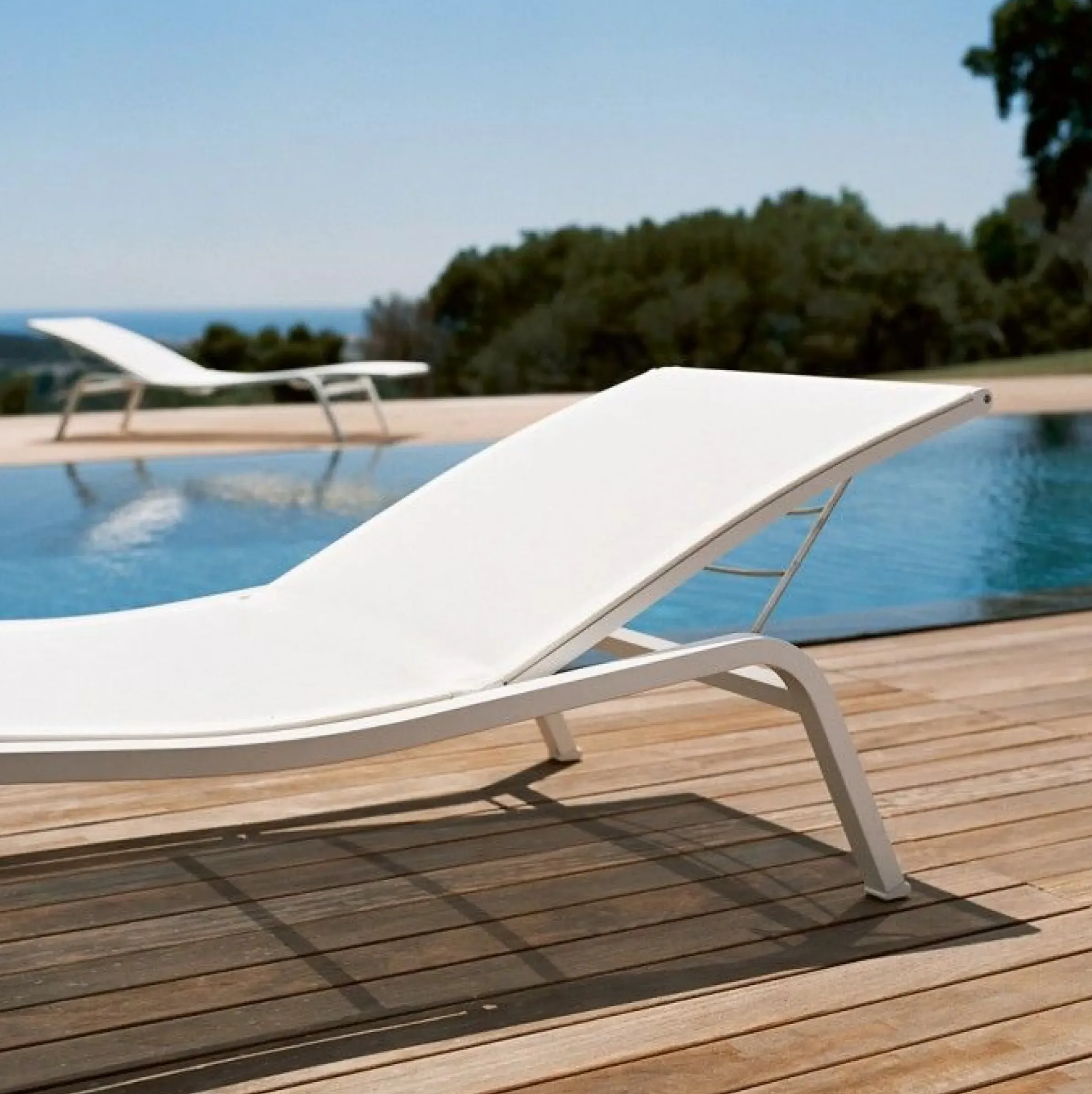 Transat Inclinable Empilable Alize Metalmetal & Tissu/ Larg. 80 Cm - 5 Positions - Fermob
