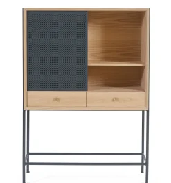 Vaisselier Gabin Metal Bois Gris / L 100 X H 140 Cm - Harto