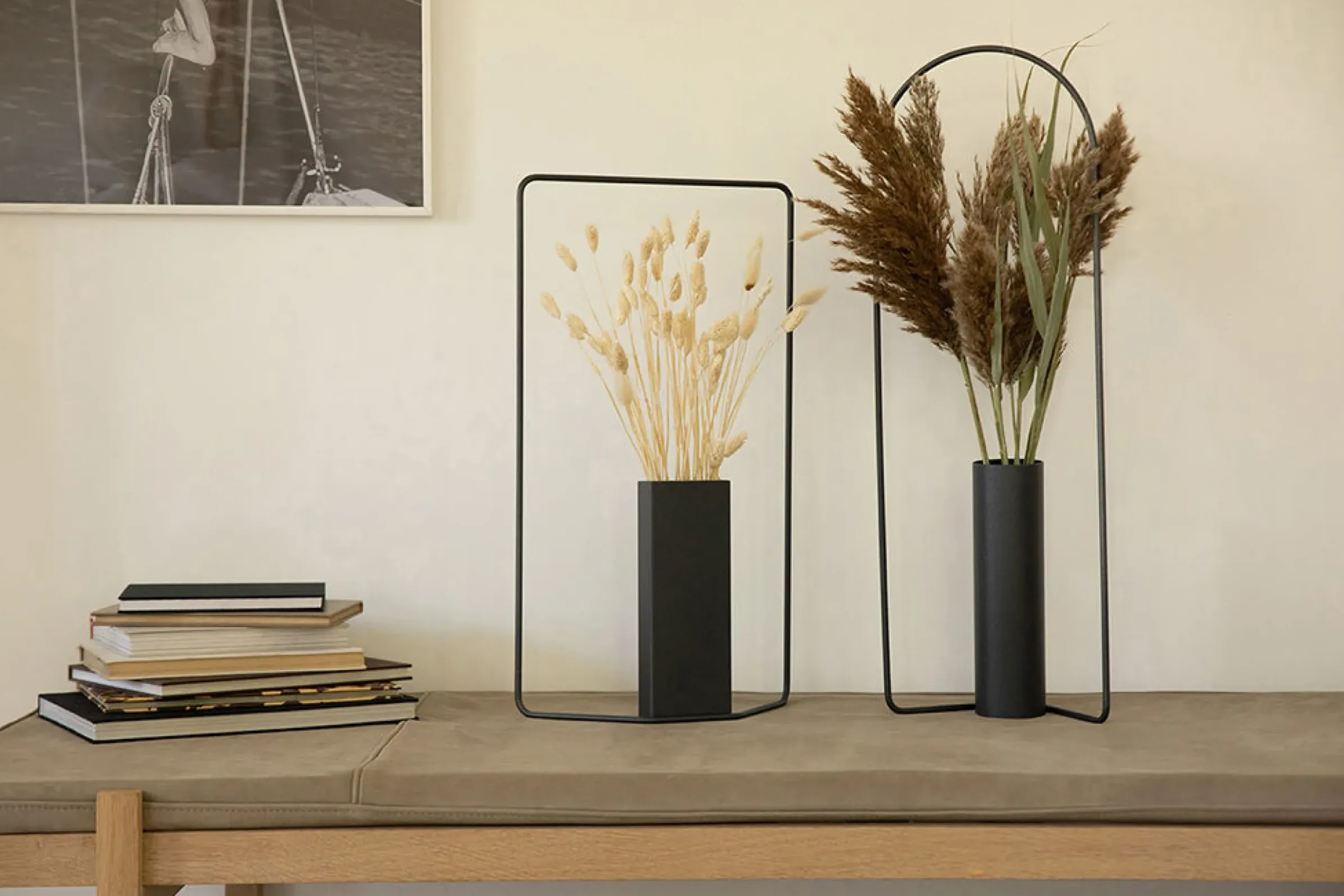 Vase Itac Metal Noir / Rectangulaire - L 34 X H 62 Cm - Fermob