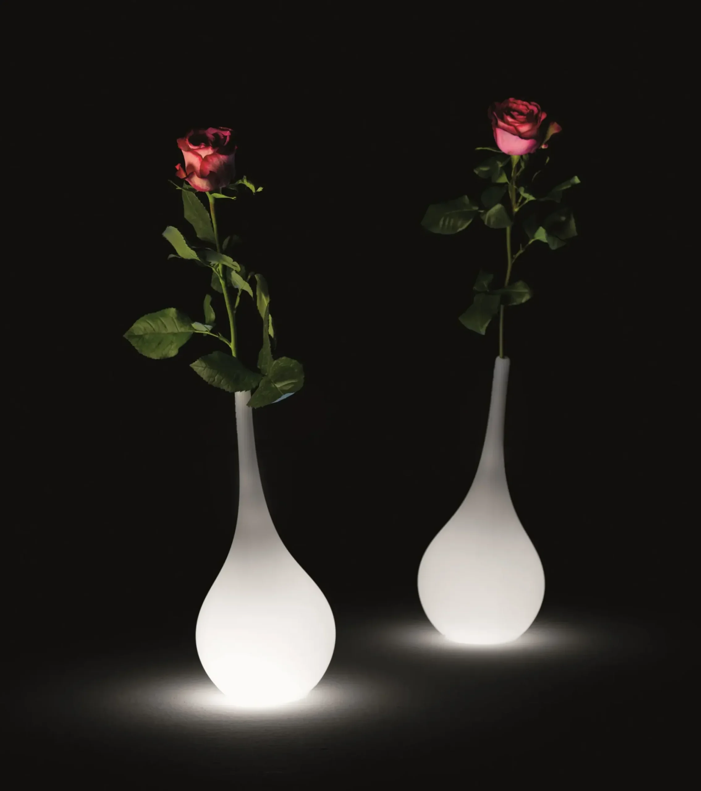 Vase Lumineux Ampoule Plastique / H 35 Cm - Led Rgb Sans Fil - Outdoor - Myyour