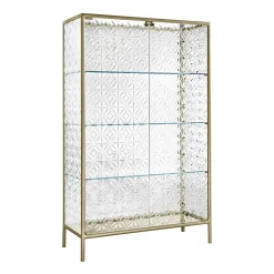 Vitrine Echo Verre Or / L 101 X H 163 Cm - Fiam