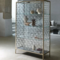Vitrine Echo Verre Or / L 101 X H 163 Cm - Fiam